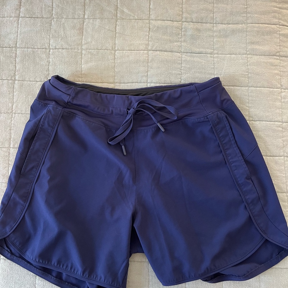 Women's Navy Blue, Light Blue, and Black  Athletic Shorts